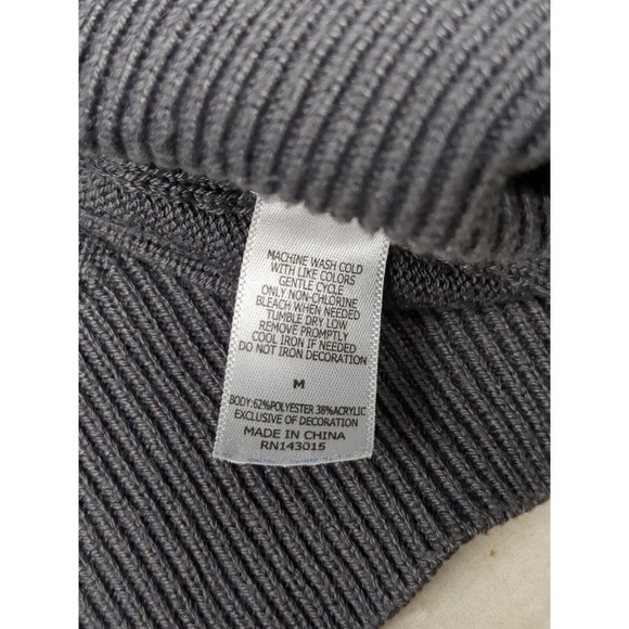 AT&T 1/4 Quarter Zip Sweater Employee Unisex Size‎ Medium Multi Color Gray Blue - Picture 6 of 6